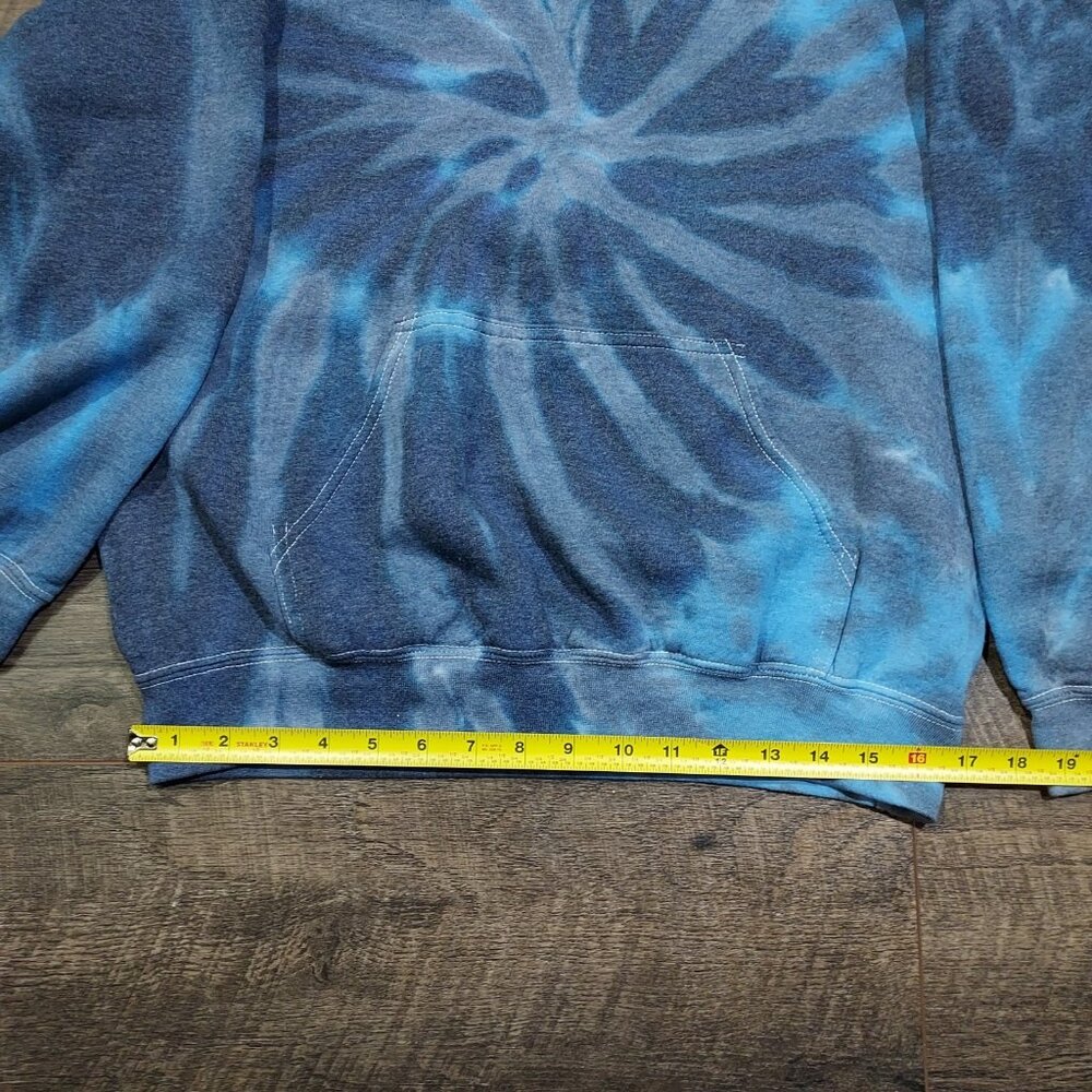 Tie Dye Hoodie Sweatshirt Pullover Gildan Heavy Blend Kangaroo Pocket Medium - Picture 7 of 10
